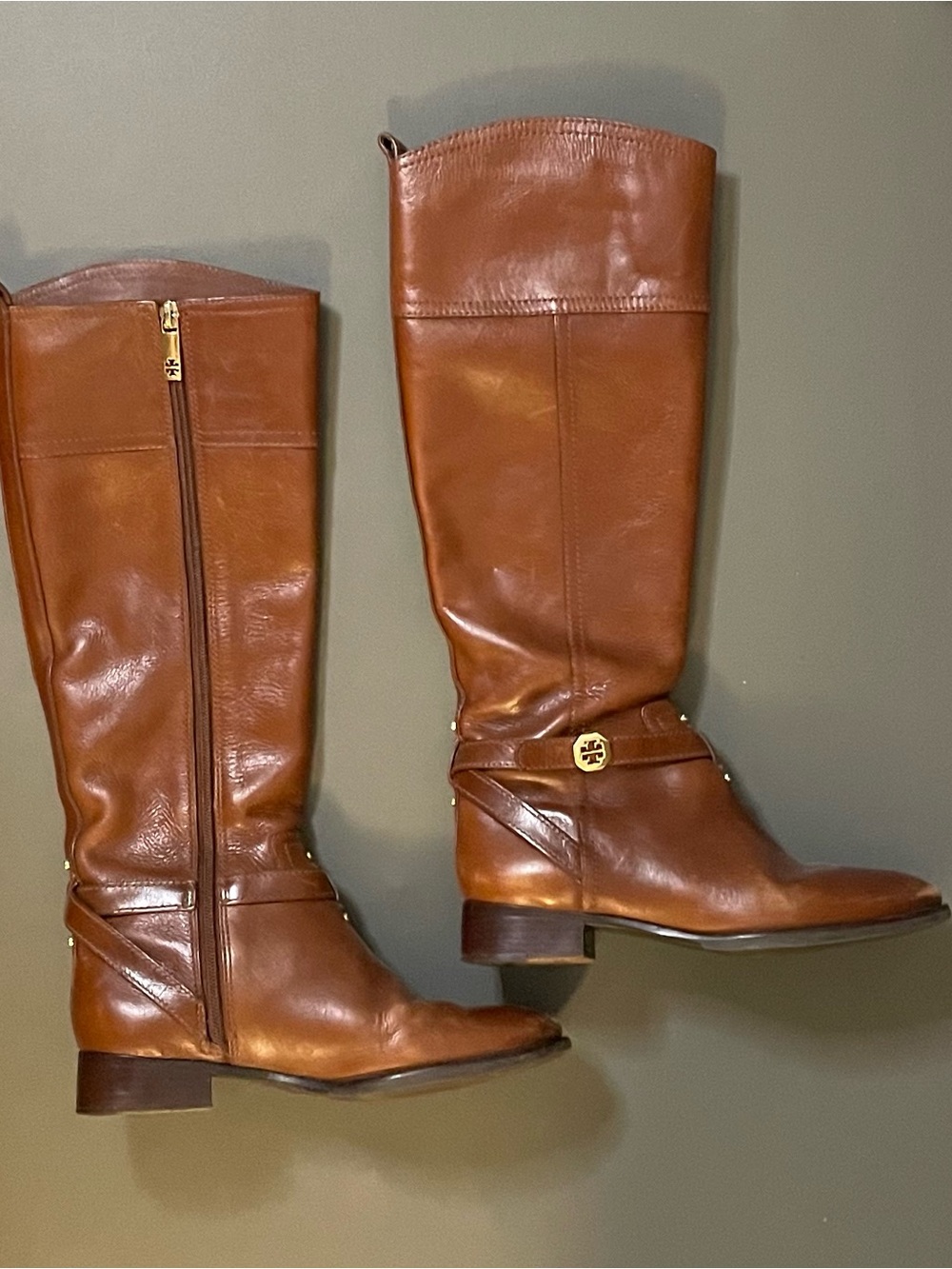Gorg Caramel Tory Burch Leather Boots 6.5 Good Condition - Picture 2 of 6